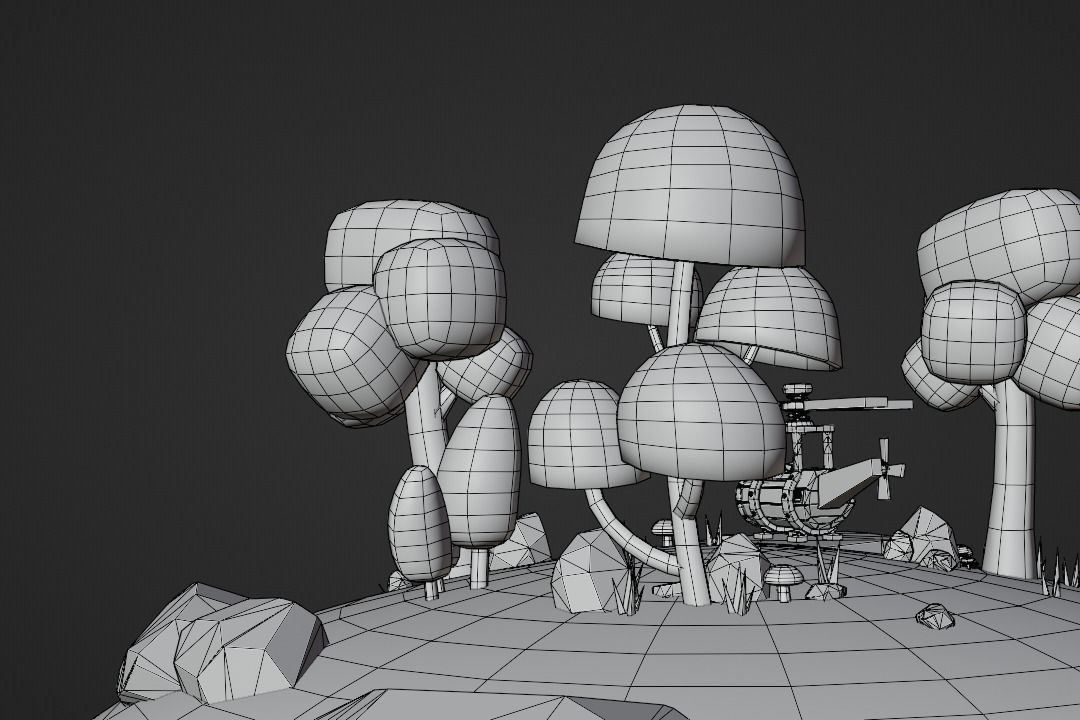 COC Battle Helicopter - Free Environment Low-poly 3D model_22