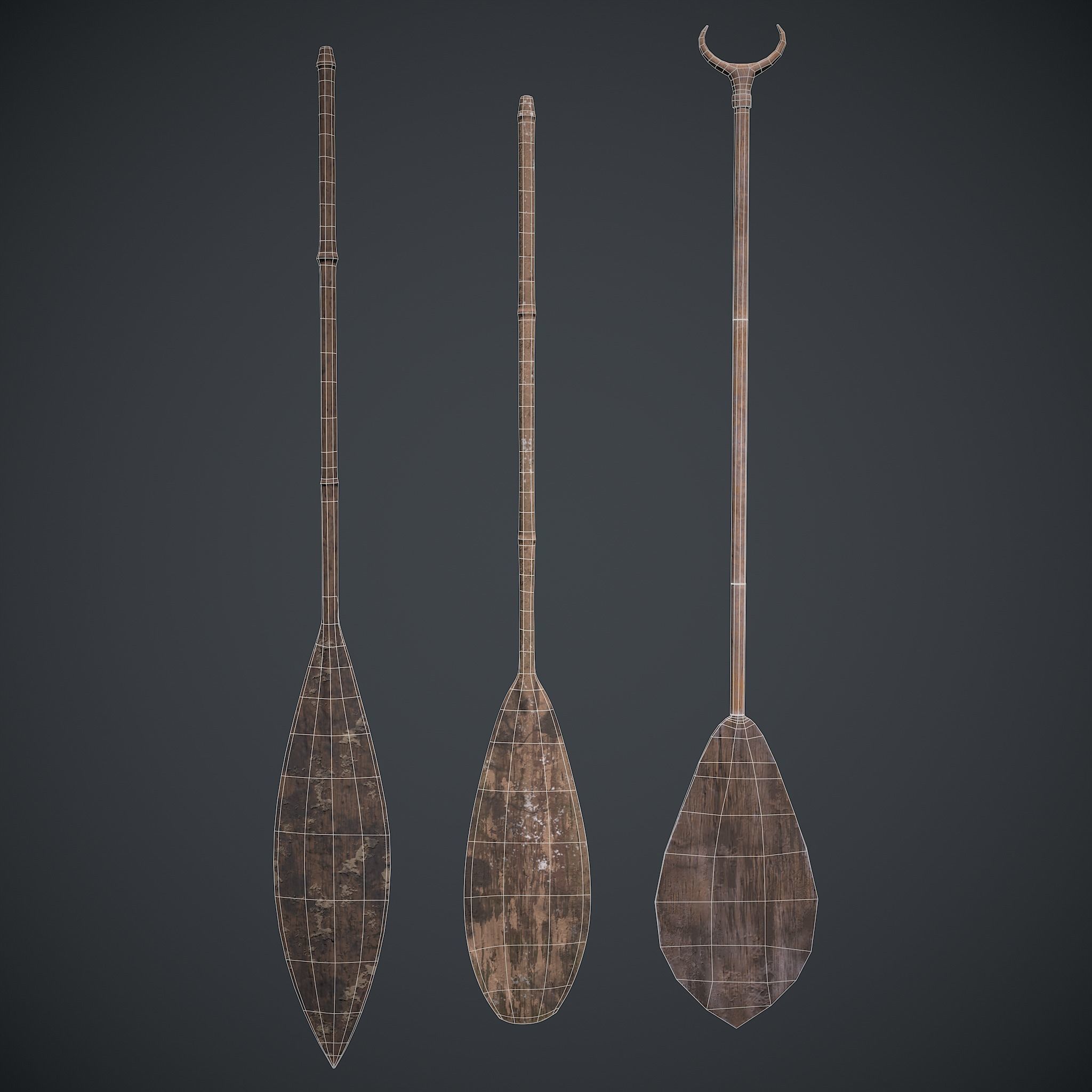 Old Ship Low-poly 3D model_5