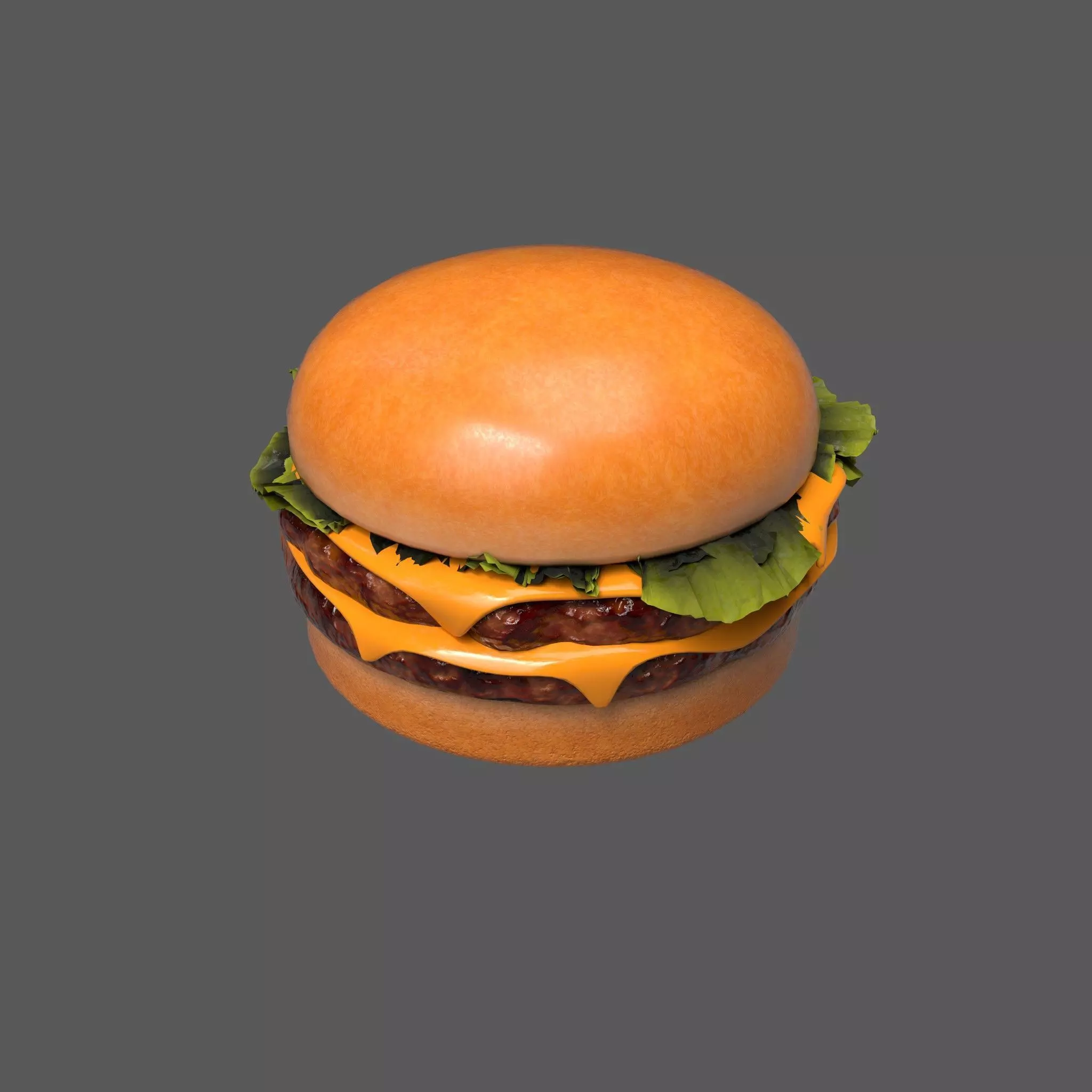 Hamburger Low-poly 3D model_0