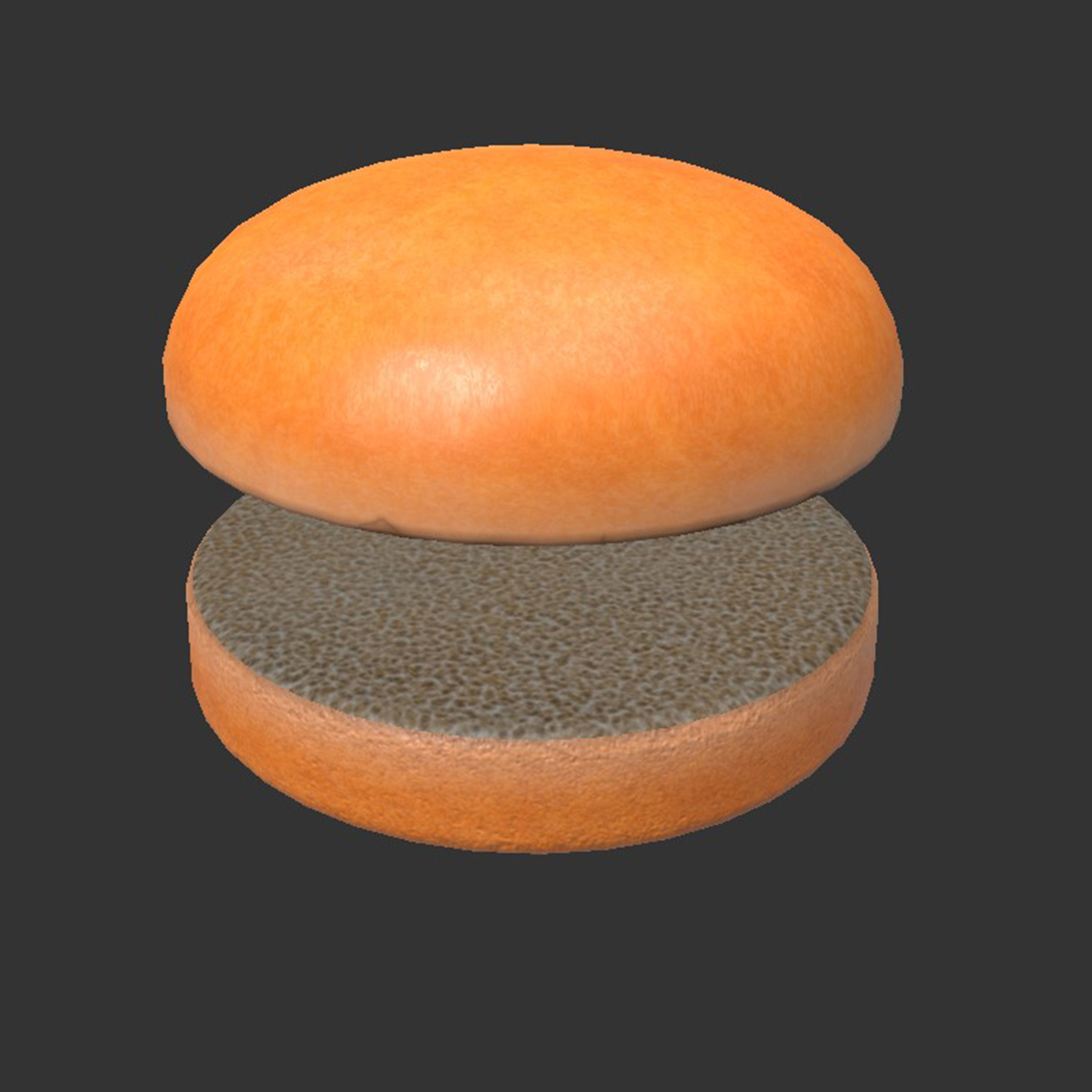 Hamburger Low-poly 3D model_6