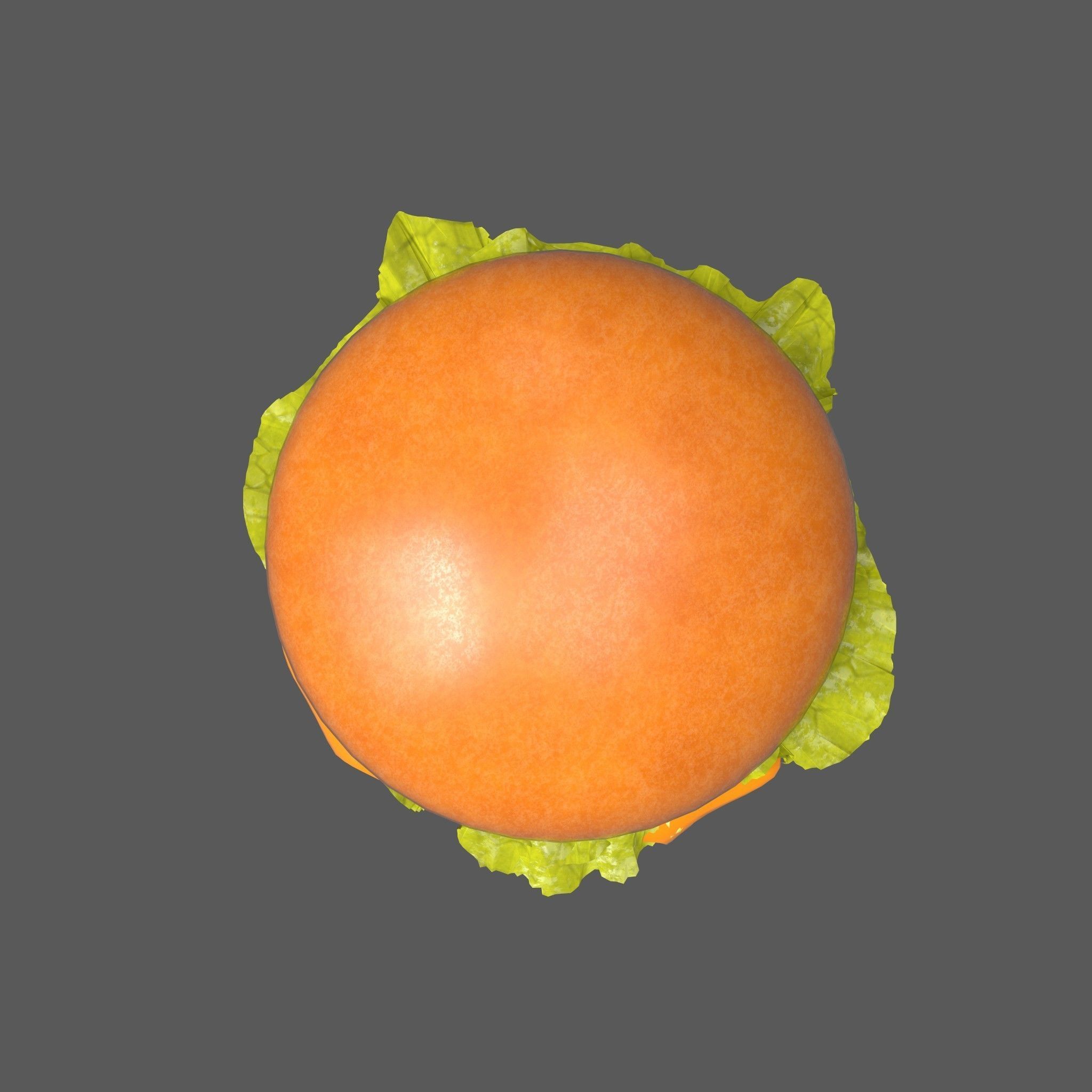 Hamburger Low-poly 3D model_4