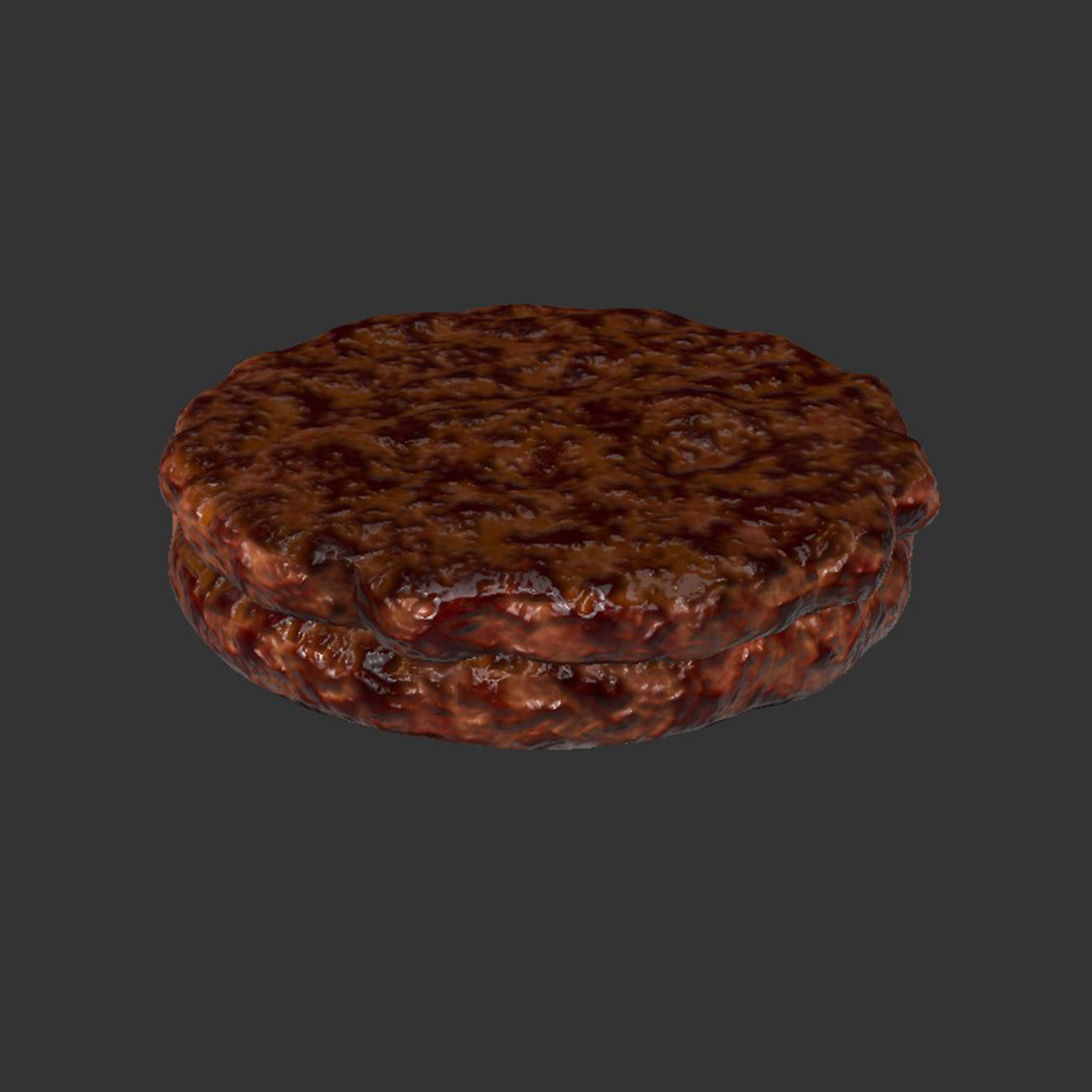 Hamburger Low-poly 3D model_7