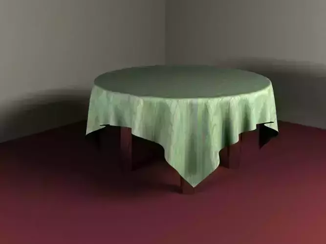 Table with cloth