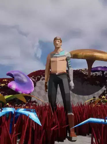 SciFi Character Low-poly 3D model