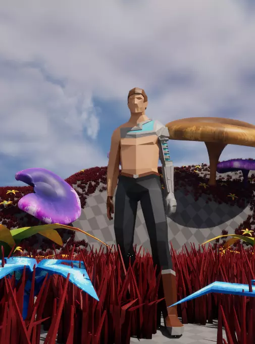 SciFi Character Low-poly 3D model_0