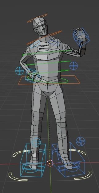 SciFi Character Low-poly 3D model_4