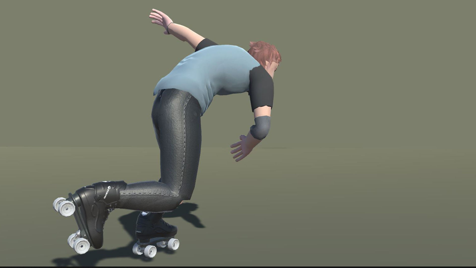 Quad Roller skaters Animations SA Low-poly 3D model_5