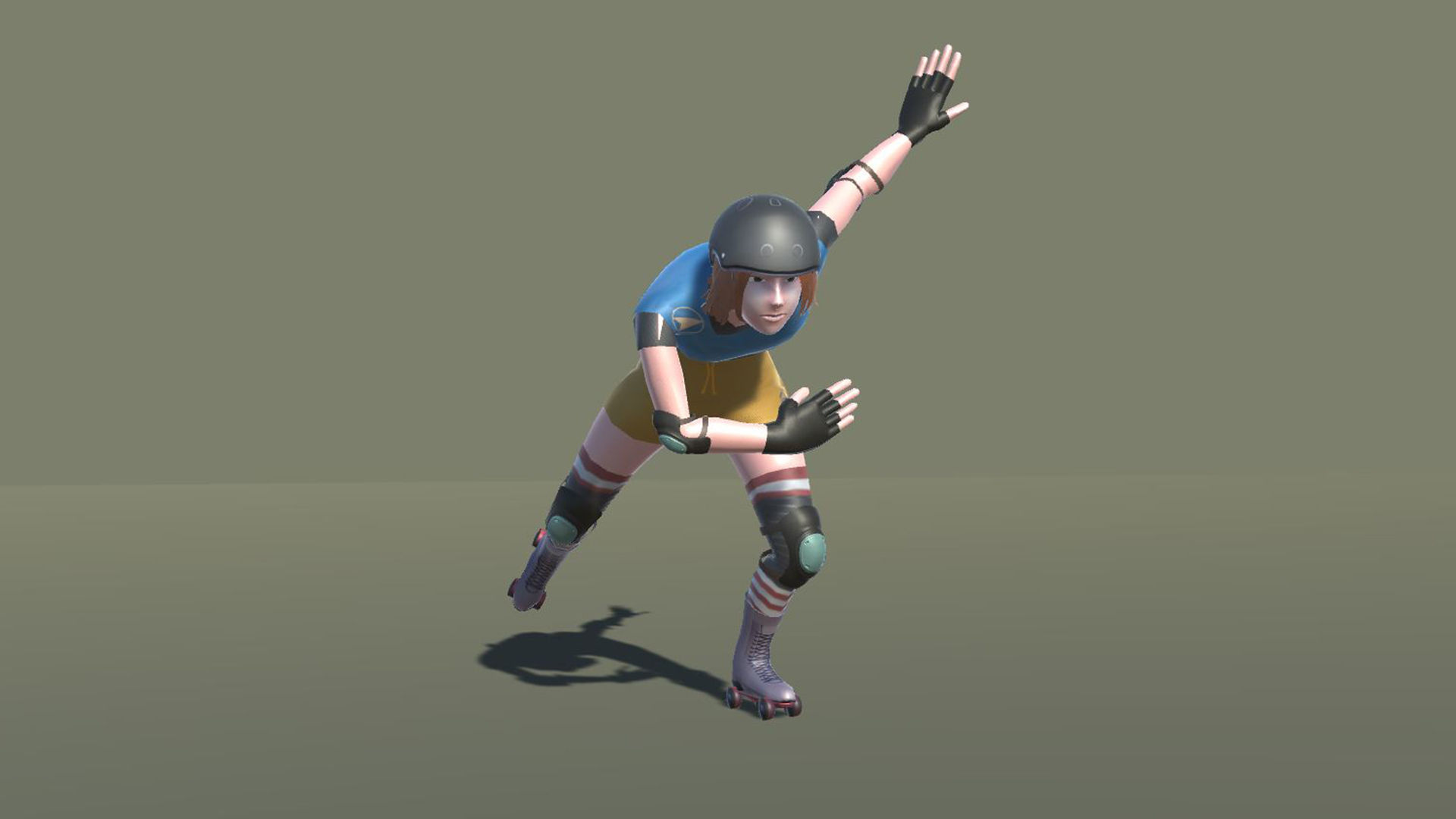 Quad Roller skaters Animations SA Low-poly 3D model_3