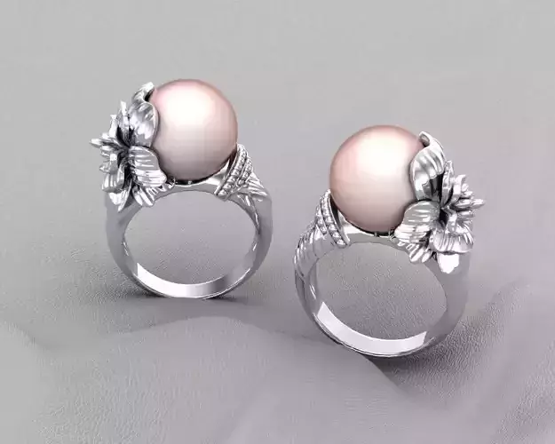 rose flower ring women 3D print model