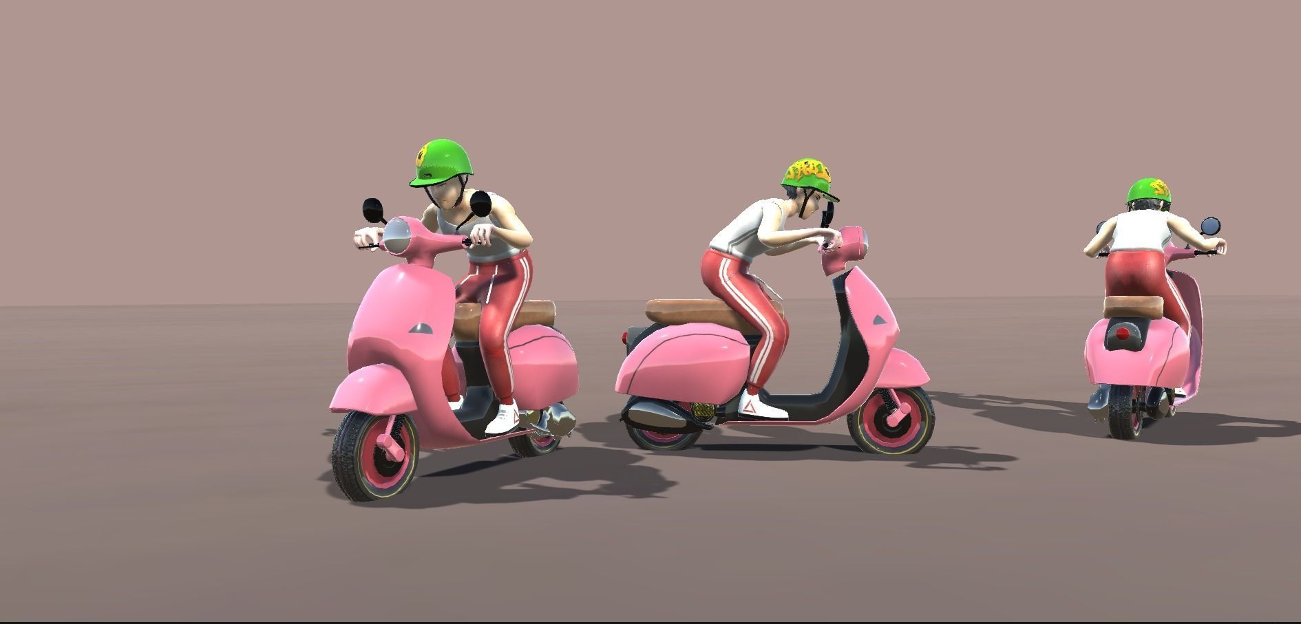 Scootie  Riders Animations  Low-poly 3D model_5