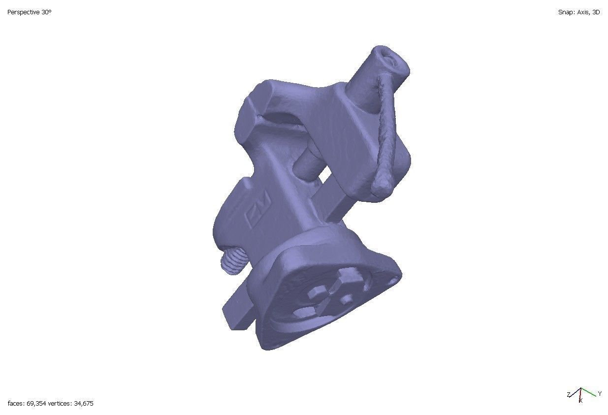 Old metal vise USSR 3D model_7