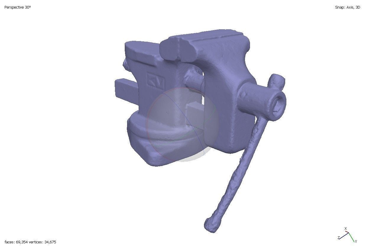 Old metal vise USSR 3D model_5