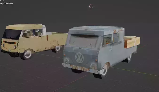 3 Vehicles trucks low poly retro ps1 style psx