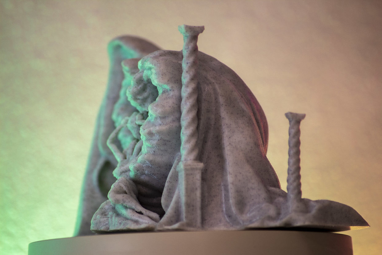 Cupid and Psyche statue in a romantic classical enivonment 3D print model_2