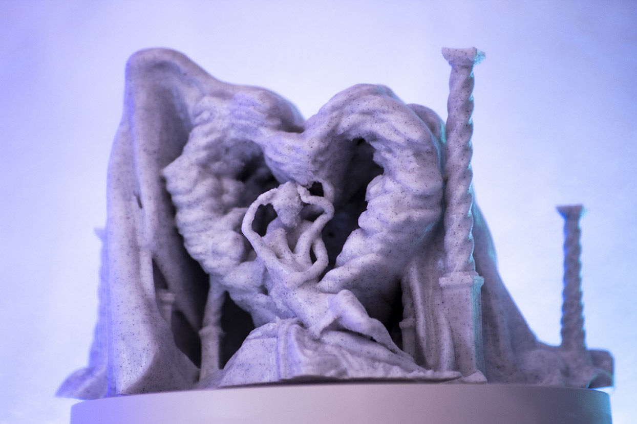 Cupid and Psyche statue in a romantic classical enivonment 3D print model_3