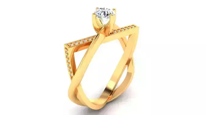 Ring M153 The luxury female ring with gems wedding