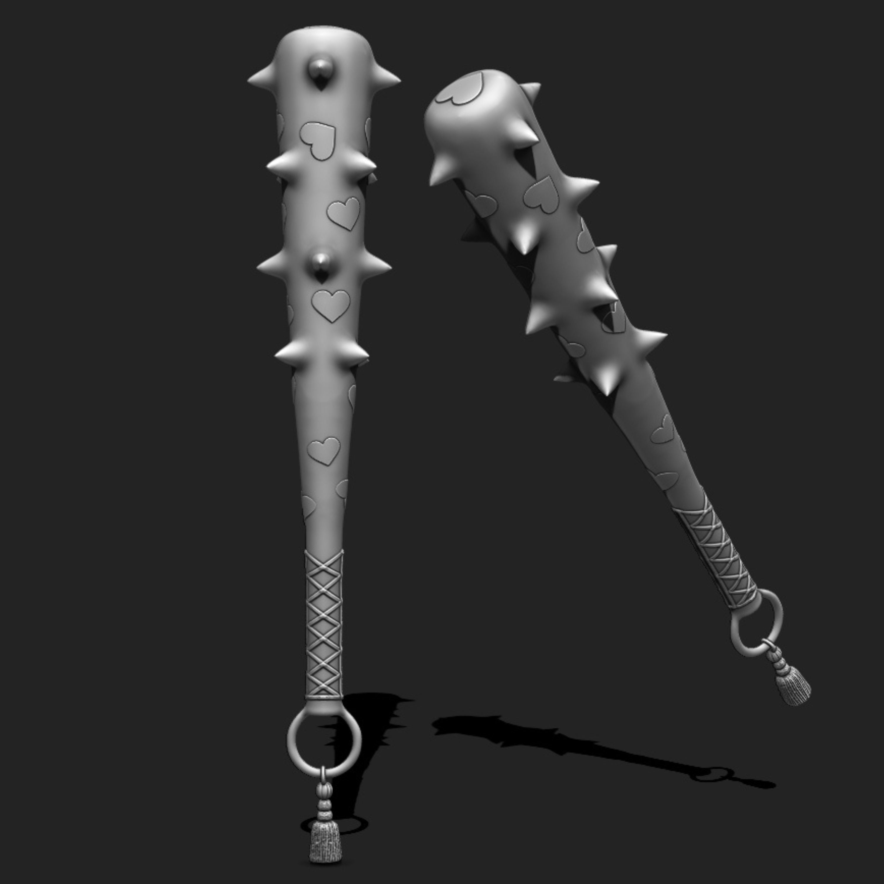 KAWAII - BASEBALL BAT - COMMERCIAL USE - WOLVES STUDIO Low-poly 3D model_1