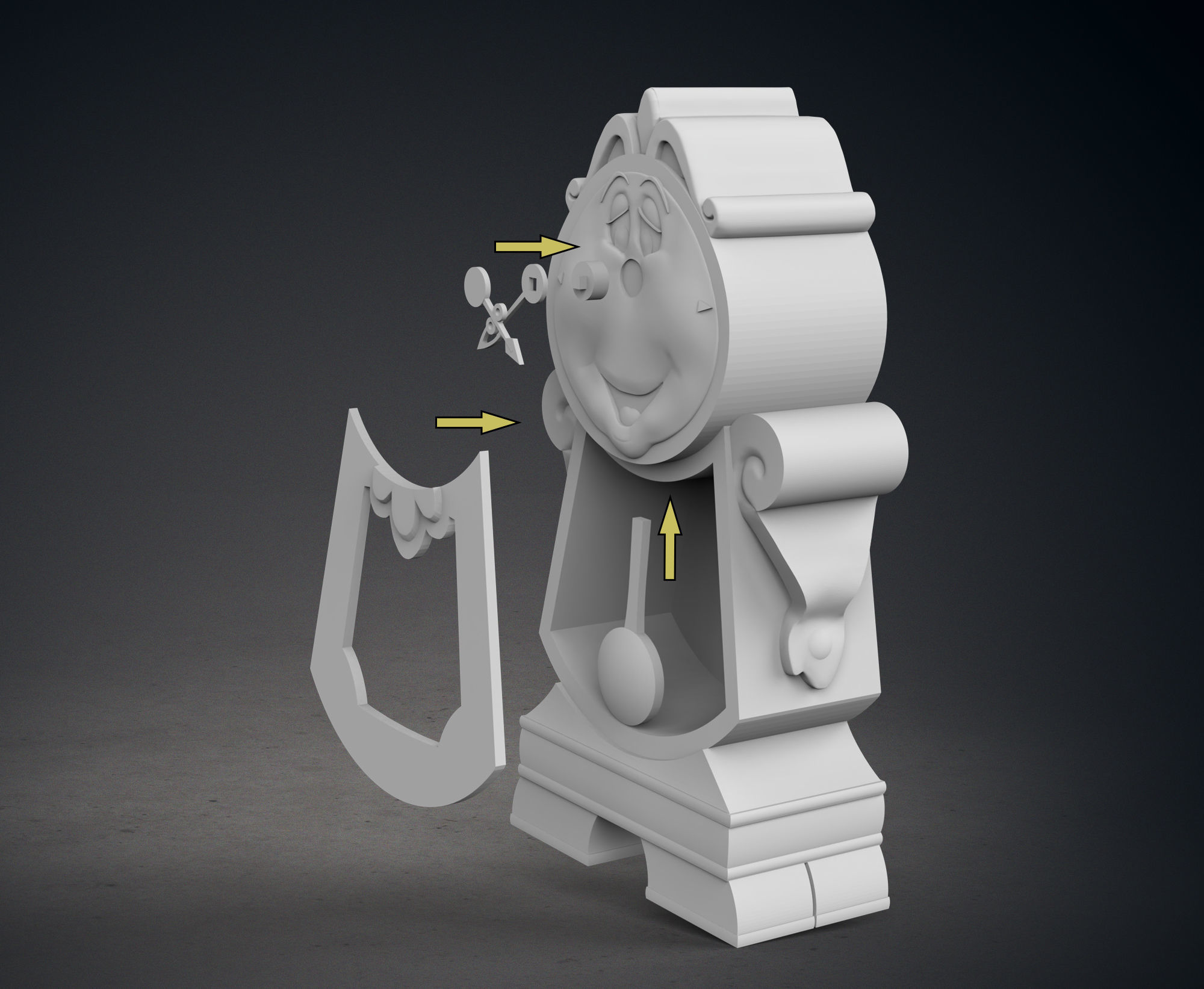 Cogsworth 3D print model_11