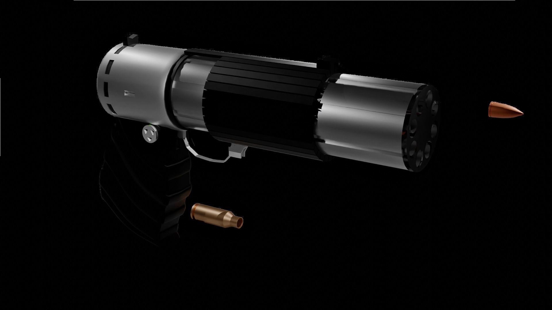 Revolving Gatling Pistol 3D model_4