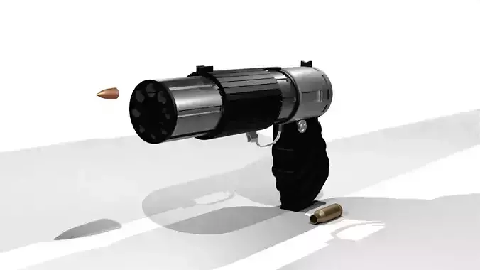 Revolving Gatling Pistol 3D model