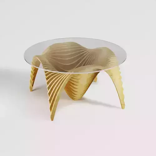 Wooden parametric coffee table