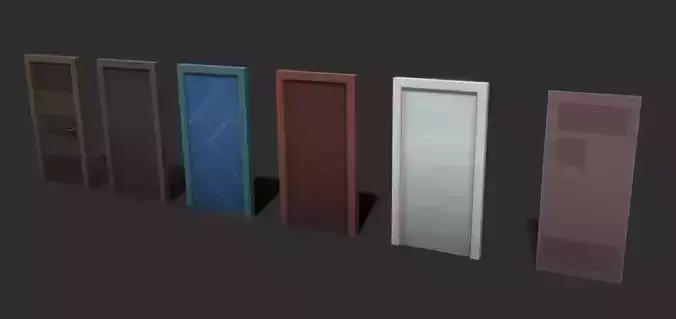 Doors Low-poly 3D model