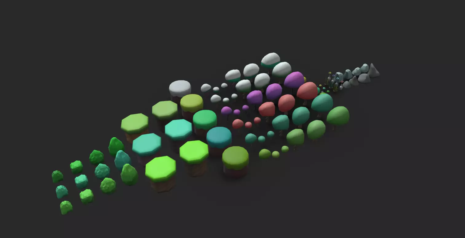 Nature Low-poly 3D model