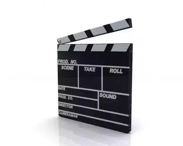 Clapperboard movie clapper board 3D model