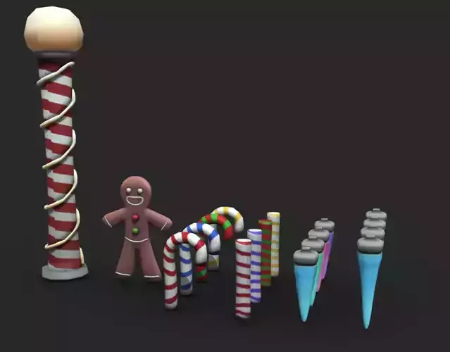 Festivity Christmas Low-poly 3D model