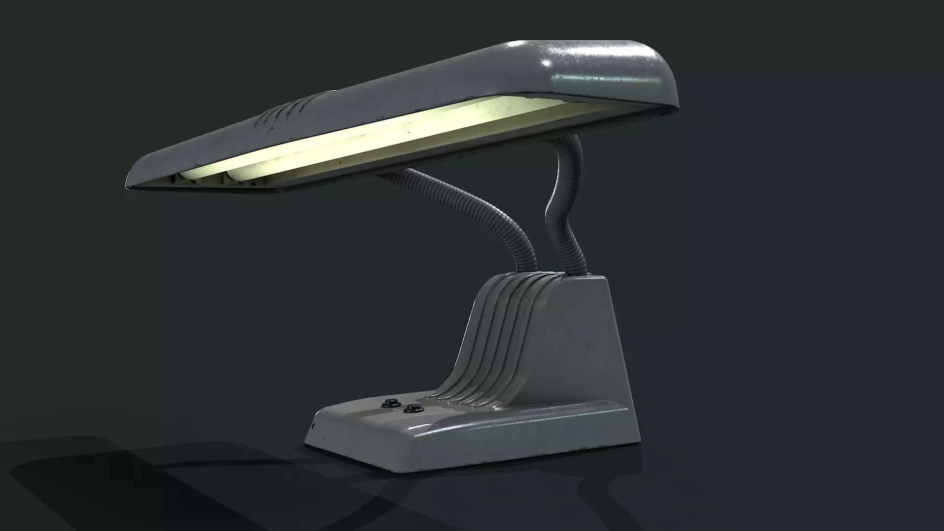 70s Vintage Retro Desk Lamp Low-poly 3D model_0