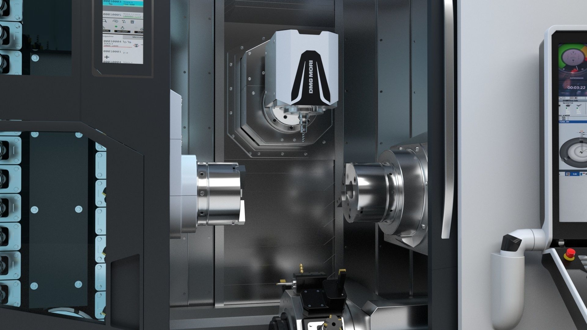 Milling Machine Dmg  Ntx 500 3D model_10