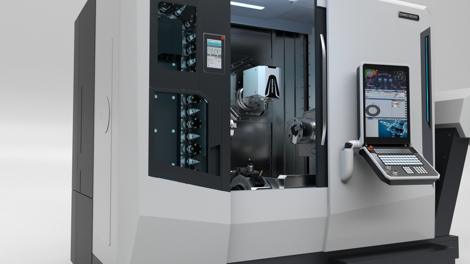 Milling Machine Dmg  Ntx 500 3D model_25