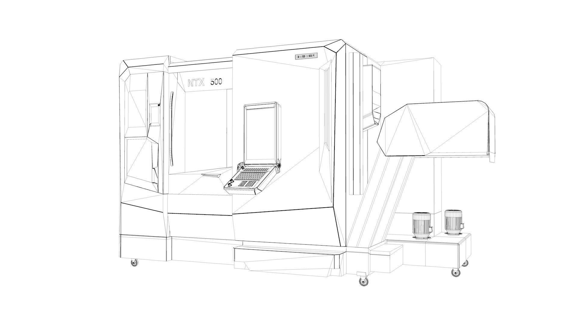 Milling Machine Dmg  Ntx 500 3D model_35