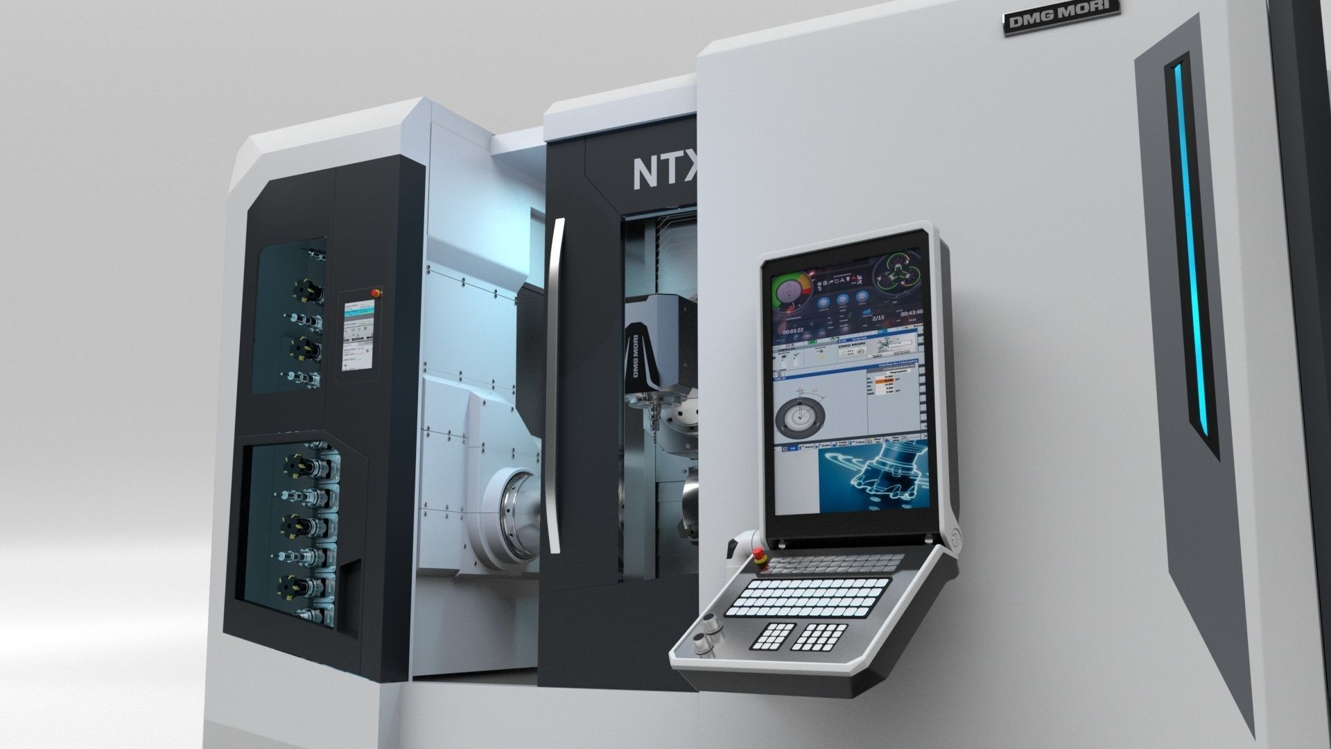 Milling Machine Dmg  Ntx 500 3D model_8