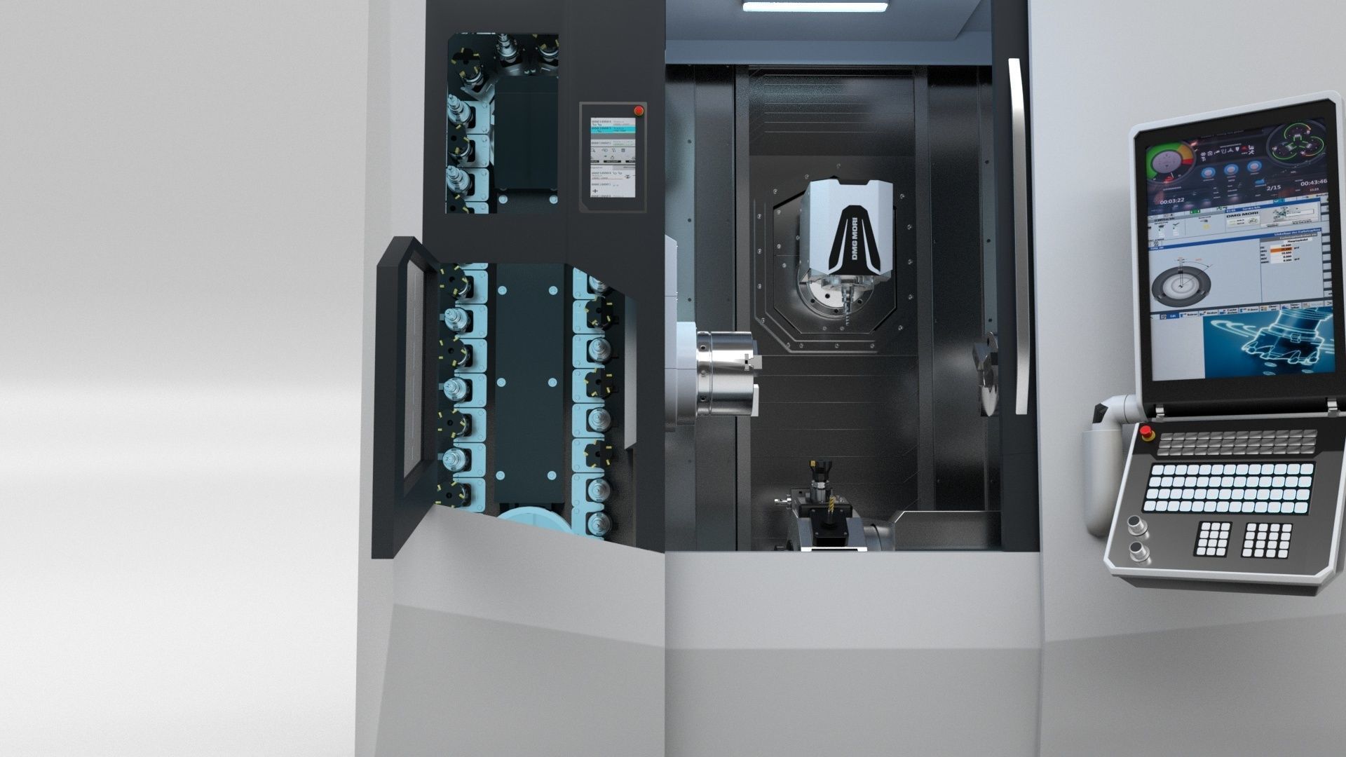 Milling Machine Dmg  Ntx 500 3D model_29