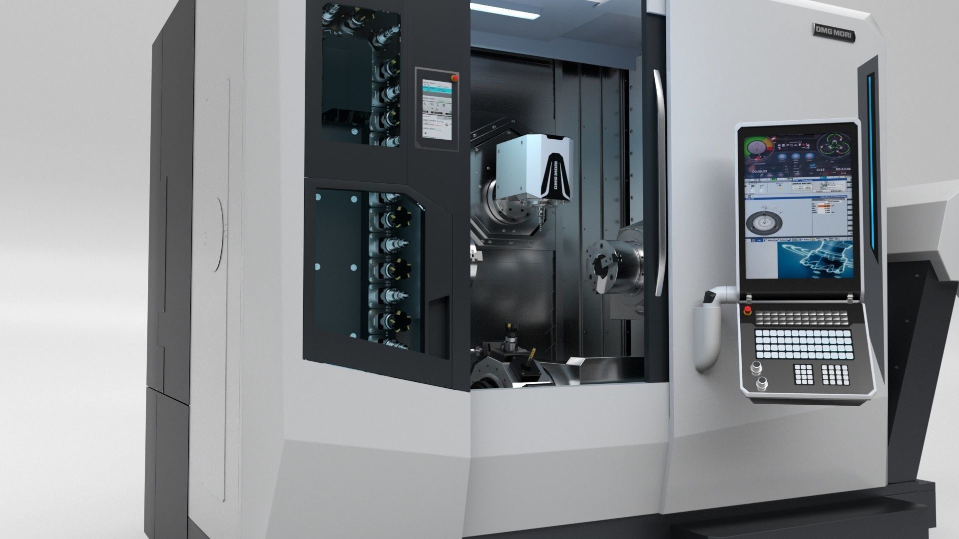 Milling Machine Dmg  Ntx 500 3D model_28