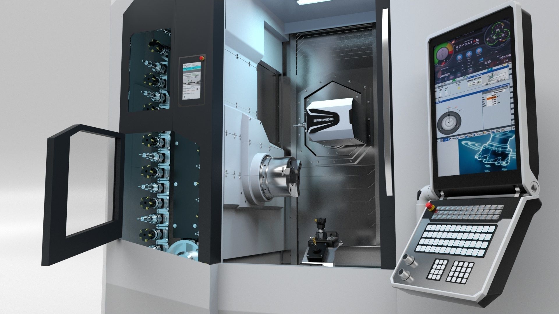 Milling Machine Dmg  Ntx 500 3D model_31