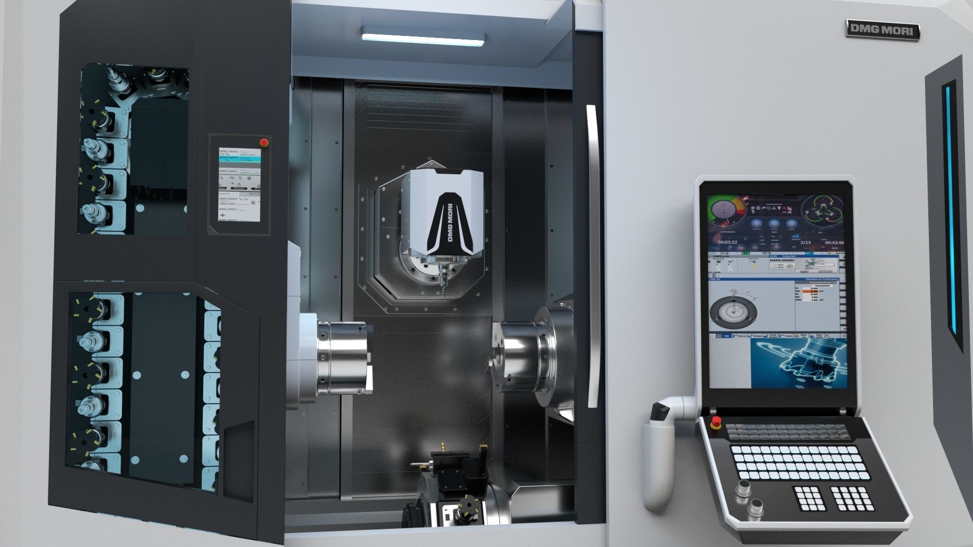 Milling Machine Dmg  Ntx 500 3D model_9