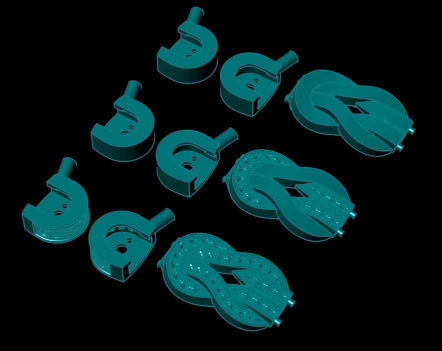 Chance Infinie Medium bracelet 3D print model_11