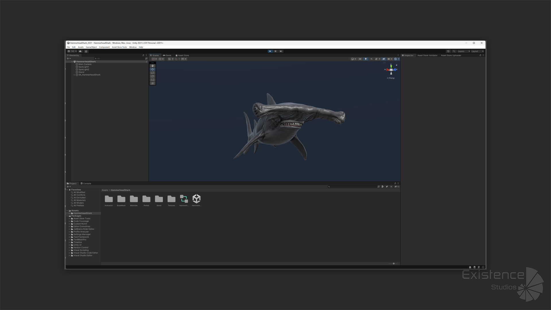 Hammerhead Shark - Ocean Predator - Underwater Creature - 29 Low-poly 3D model_16
