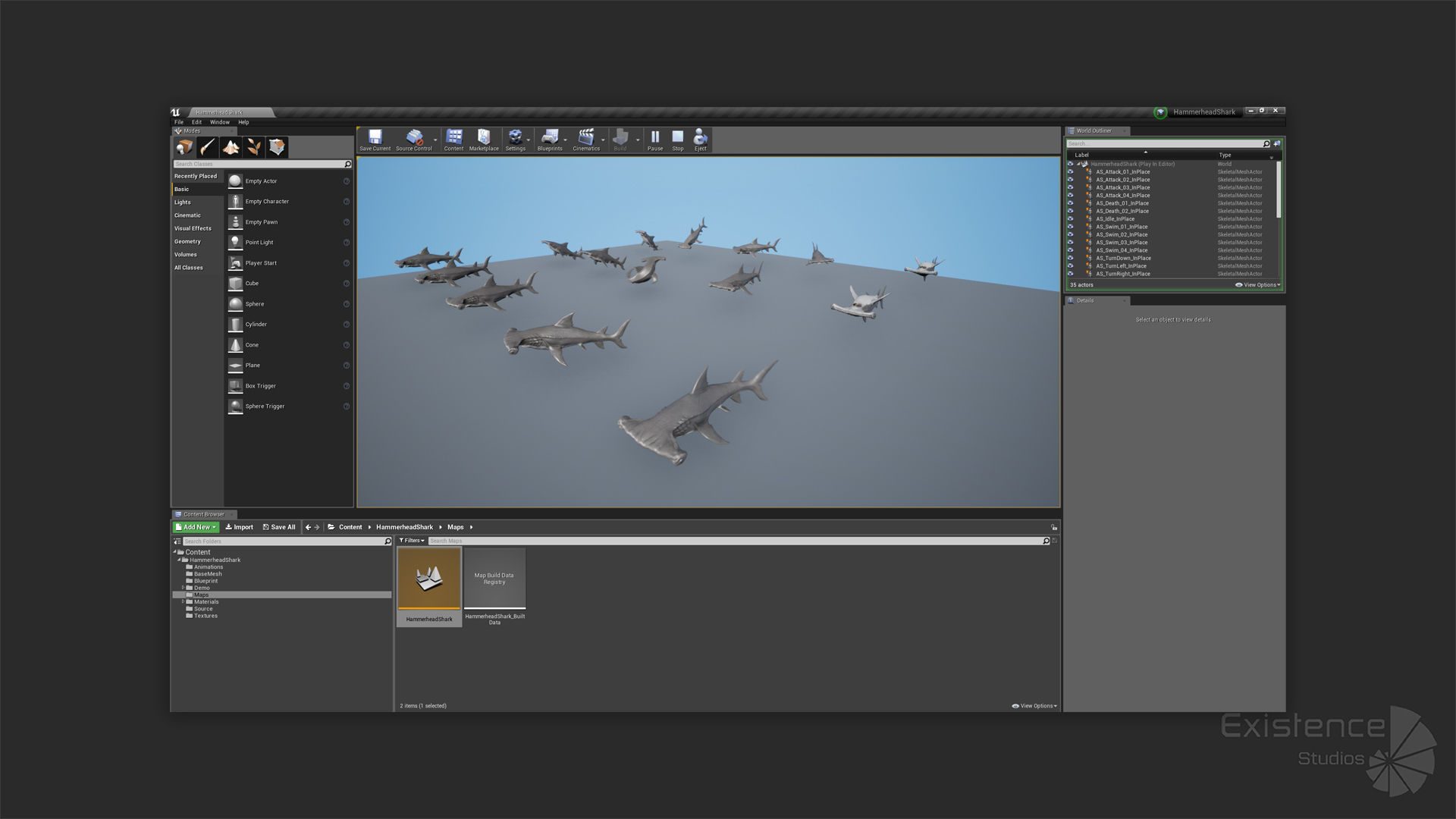 Hammerhead Shark - Ocean Predator - Underwater Creature - 29 Low-poly 3D model_22