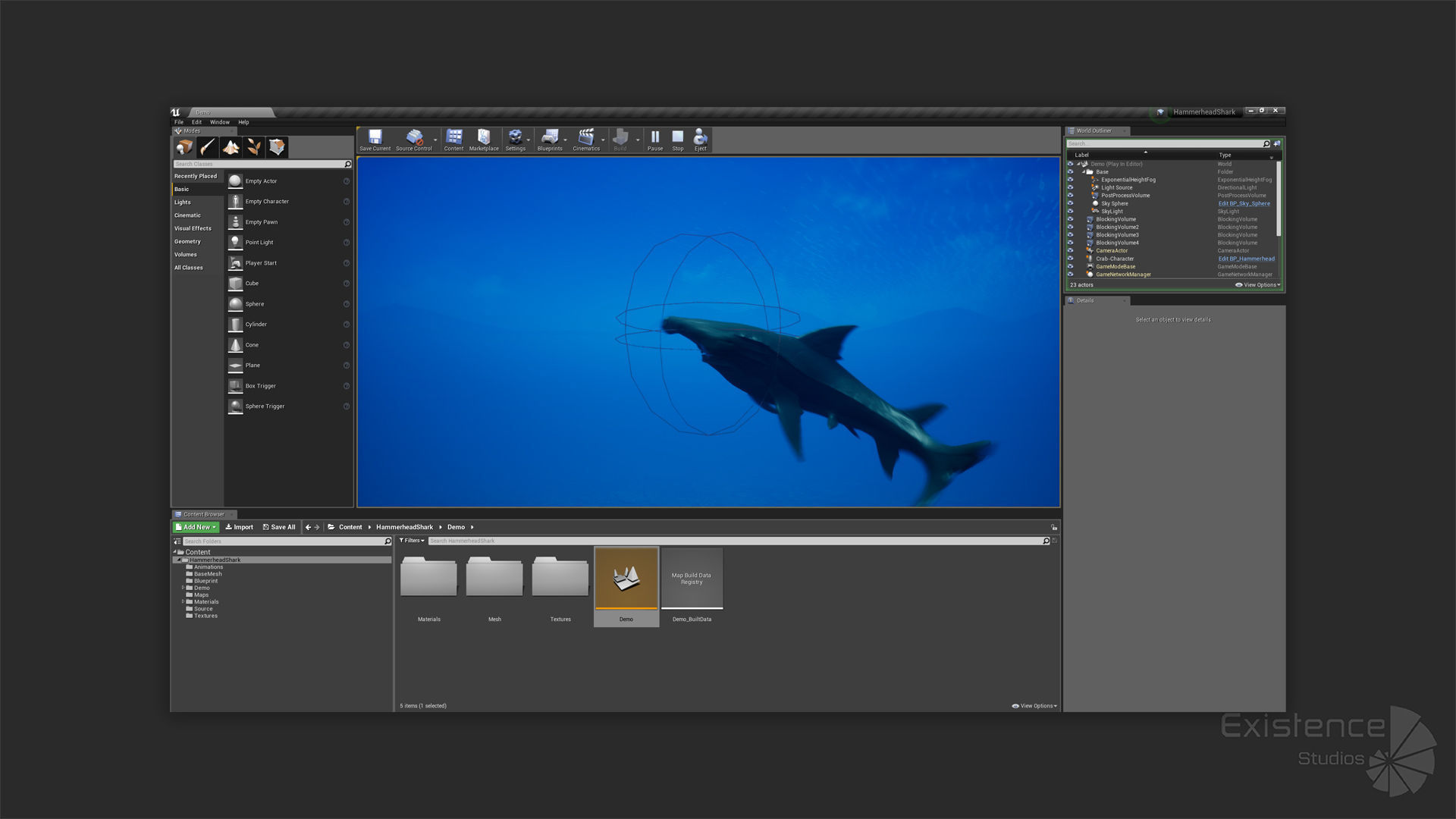 Hammerhead Shark - Ocean Predator - Underwater Creature - 29 Low-poly 3D model_23