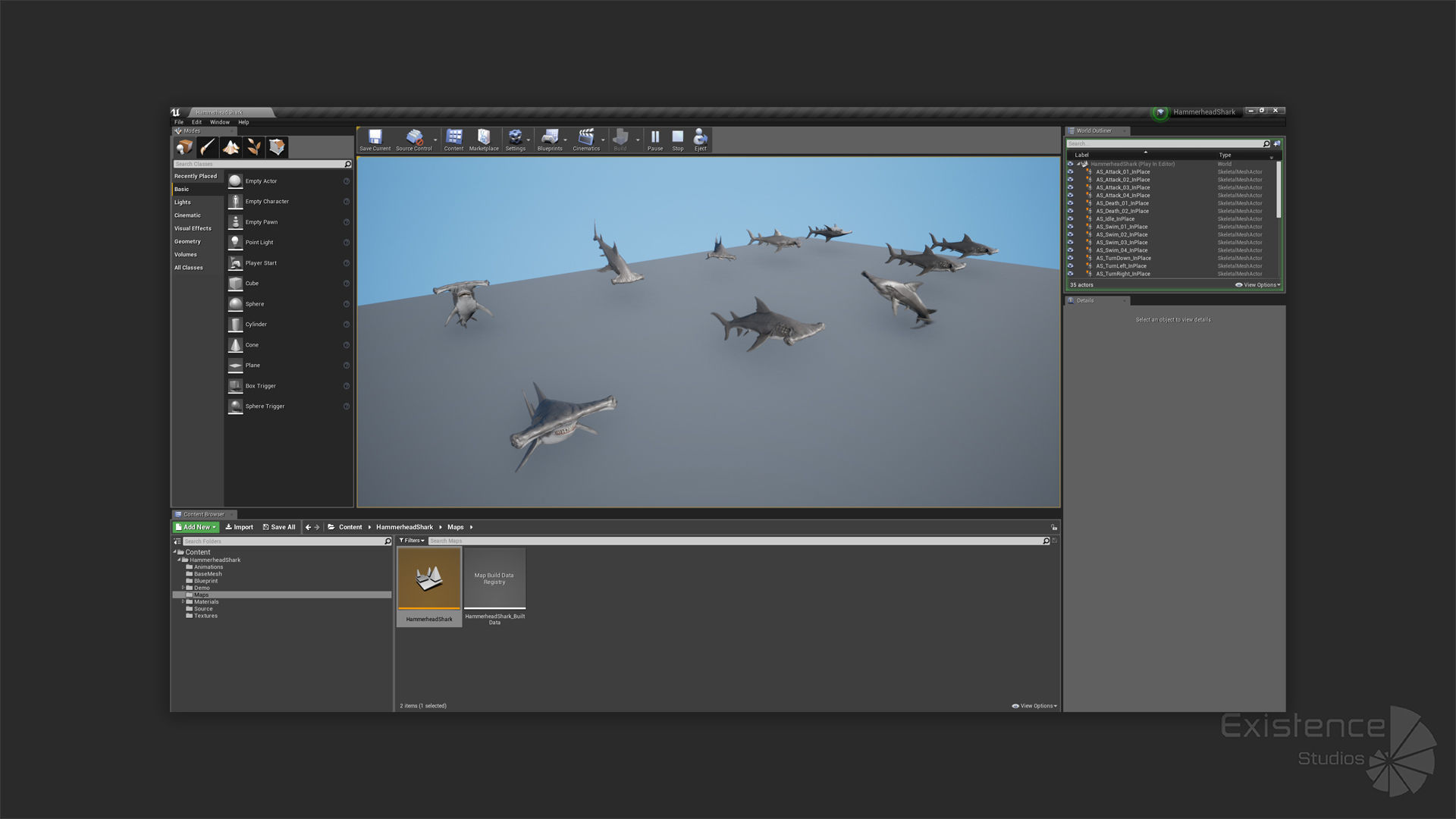 Hammerhead Shark - Ocean Predator - Underwater Creature - 29 Low-poly 3D model_24