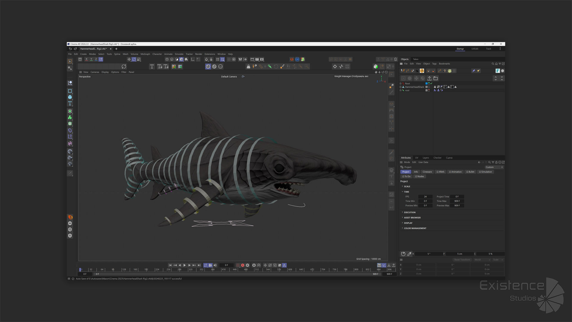 Hammerhead Shark - Ocean Predator - Underwater Creature - 29 Low-poly 3D model_10