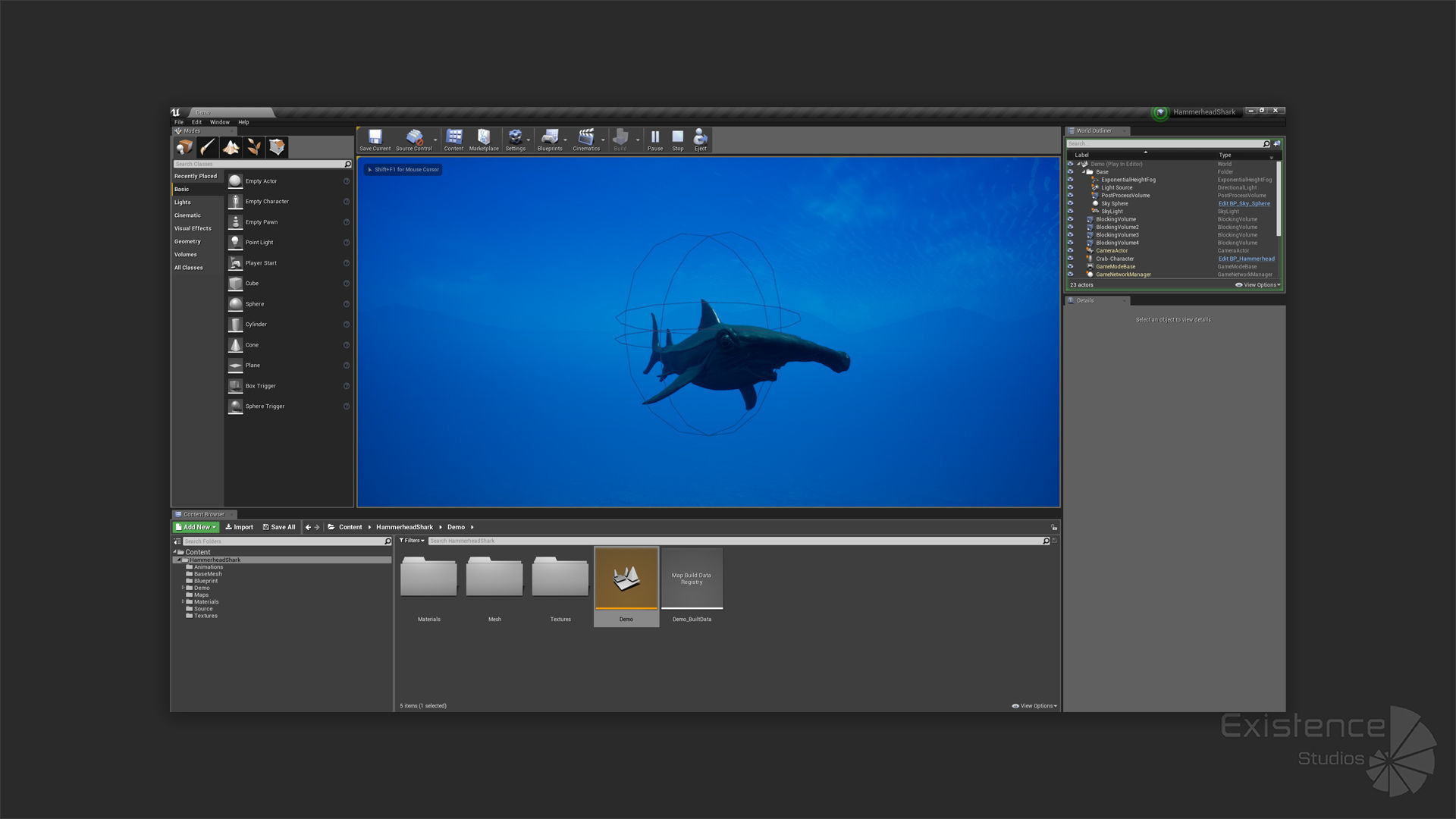 Hammerhead Shark - Ocean Predator - Underwater Creature - 29 Low-poly 3D model_28