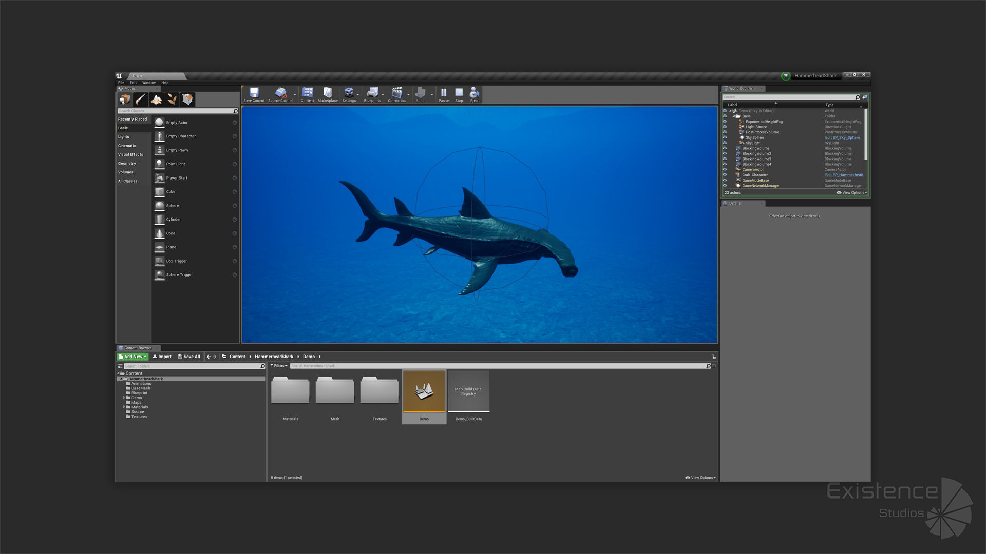 Hammerhead Shark - Ocean Predator - Underwater Creature - 29 Low-poly 3D model_26