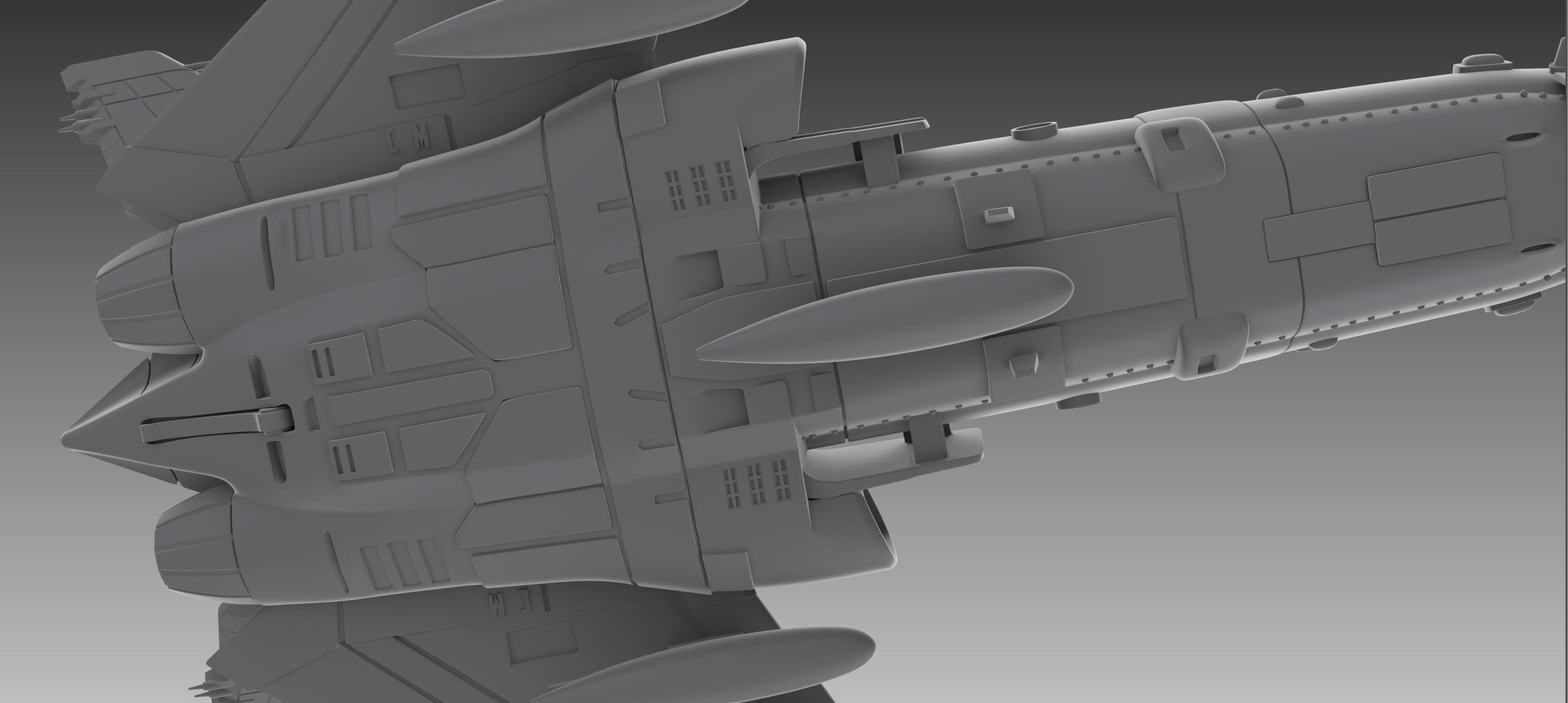 Caprica Viper Airforce Scale model 3D print model_6