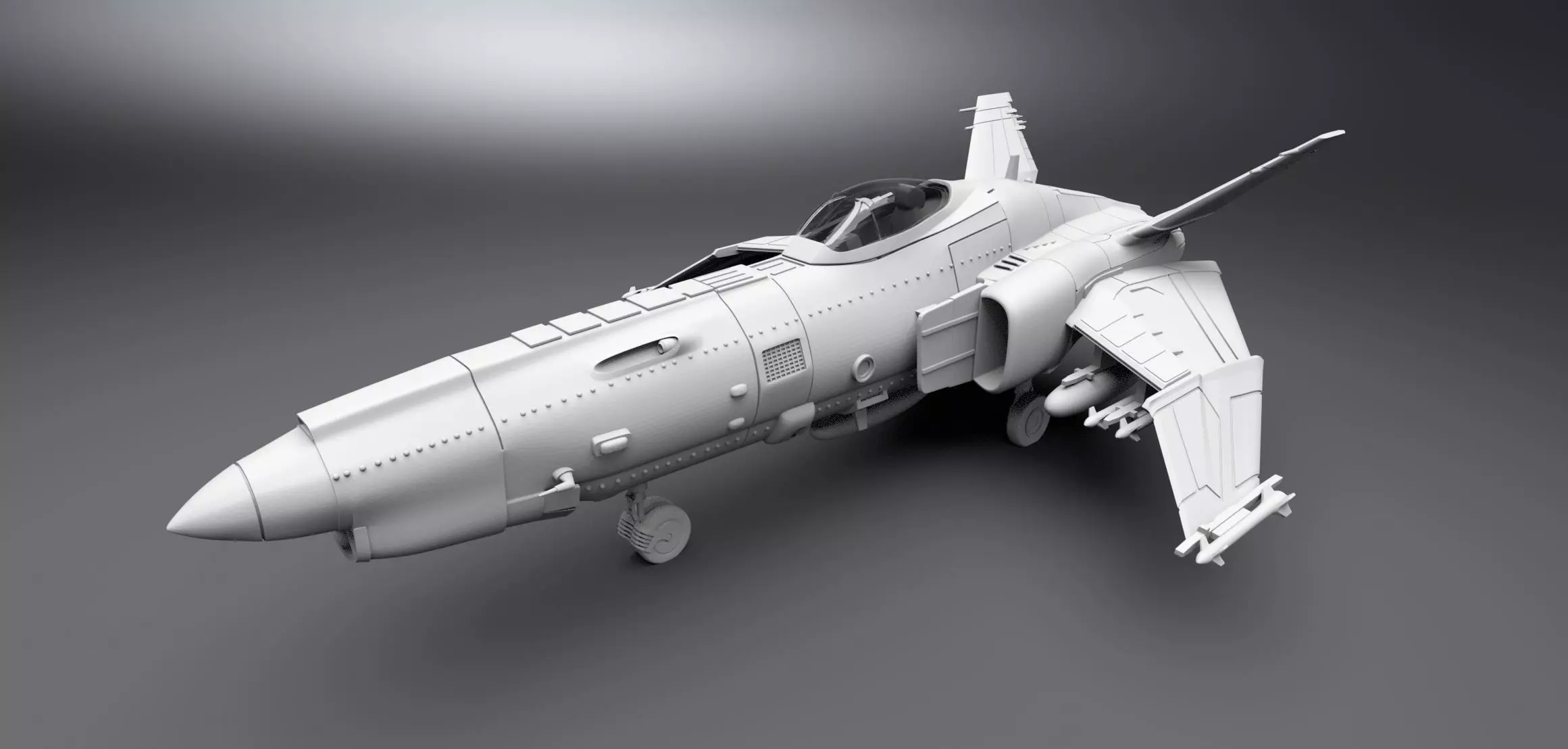 Caprica Viper Airforce Scale model 3D print model_0