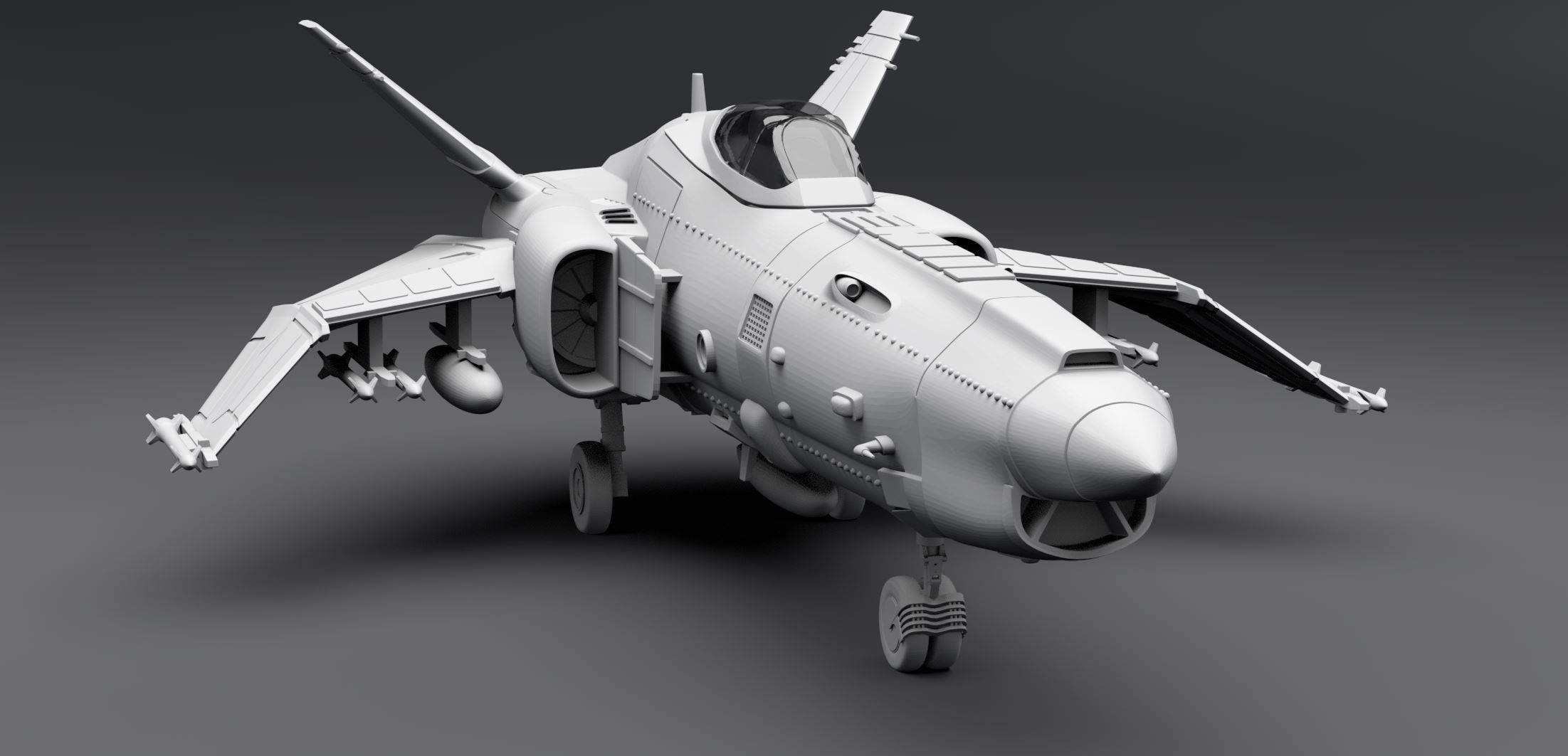 Caprica Viper Airforce Scale model 3D print model_4