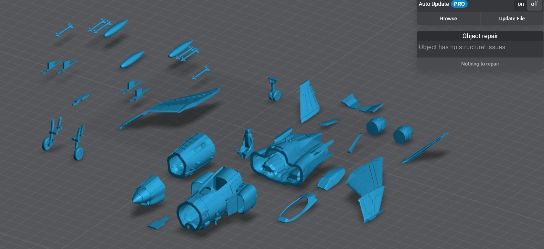 Caprica Viper Airforce Scale model 3D print model_9